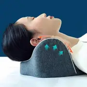 Neck and Shoulder Relaxer Massager Stretcher Massage Pillow Memory Foam Traction Pillow for Pain Relief Device