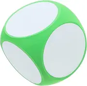 Yardwe Large Foam Dice Giant Blank Dice 10cm Write On Wipe Off Dry Erase Block Cube for Games, Party, Classroom, Teaching 1PCS (Green)