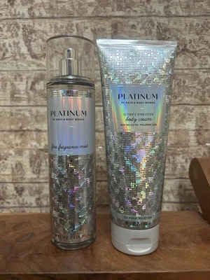 BATH AND BODY WORKS PLATINUM Body Cream And Body Mist Set