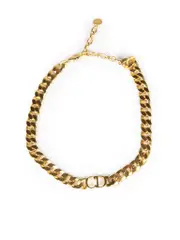 Gold CD Chainlink Necklace