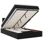Ottoman Bed with Mattress Home Bed Base Black King Single Faux Leather vidaXL