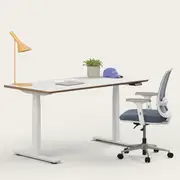 Recess Ergo Bundle | Ergonomic Chair Desk | Home Office Furniture Packages, Slate / Large - 150W x 75D (cm) / Whitewash/White