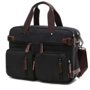 3 in 1 Convertible Laptop Backpack, 17.3 inch Messenger Bag for Men, Multi-Fu...