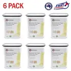 6pk Acrylic Plastic Airtight Food Storage Container 2.6L Kitchen Organisers Box
