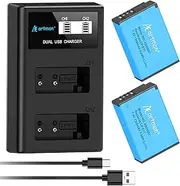 Artman LP-E17 Battery 2-Pack and Upgraded LCD Dual USB-C Charger for Canon EOS R8 R10 RP R50 R100, Rebel T8i T7i T6i T6s, SL2, SL3, M3 M5 M6, M6 II, 77D 200D 250D 750D 760D 800D 8000D KISS X8i Cameras