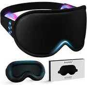 Easysleep 3D Sleep Mask Sleep Headphones White Noise Sleep Eye Mask with 31 Soothing Sounds 3 Timer Soft Adjustable Light Blocking Eye Cover Long Playtime for Sleeper Men Women Travel Gift