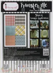 3 Pack Dress My Craft Transfer Me Sheet A4-Plaid Tiles #1 MCDP3082