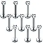 Xpircn 16G 18G Labret Monroe Lip Rings Nose Helix Tragus Earring Studs Pierci...