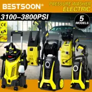 Bestsoon Max3800PSI Electric High Pressure Cleaner Washer Gurney Water Pump Hose