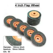 5Pcs 4'' x 5/8'' Flap Zirconia Oxide Grinding Discs 60 Grit Metal Grinding wheel
