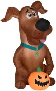 HALLOWEEN 5 FT GEMMY SCOOBY DOO PUMPKIN DOG Inflatable airblown PROP CEMETARY