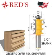 REDS Y80895-8 - Triple Bead 1/8" Rad Column Trim Molding Router Bit 1/2" Shank