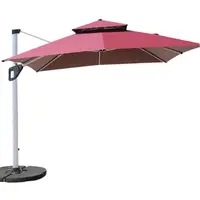 在飛比找momo購物網優惠-【Josie】2.5米方形戶外遮陽傘 庭院側立傘(羅馬傘 庭