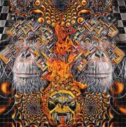 Hot Chimpanzee by Zack Prestage BLOTTER ART perforated paper tabs