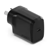 Cygnett PowerPlus 20W USB-C PD Fast Wall Charger Black Palm-Size, Portable [CY4733PDWCH]