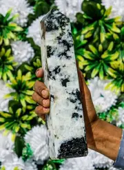 Amazing 260MM Natural Rainbow Moonstone Healing Spirit Aura Metaphysical Tower
