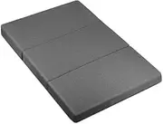 Giselle Bedding Foldable Mattress 190 x 130 x 10cm Double Folding Cushion Covers Camping Floor Mat Portable Travel Sleeping, Sofa Bed Pad Home Office, Grey