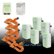 5X 4 USB PORT WALL ADAPTER+10FT CABLE DATA CHARGER ORANGE GALAXY S4 S3 S2 NOTE 2