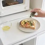 Expandable Microwave Shelf Countertop Organizer – Heavy-Duty Microwave Stand with Drawers & Pull-Out Shelf – Adjustable Kitchen Stand for Small Appliances & StorageWhite,One Size