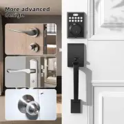 Smart Electronic Keypad Door Lock Set – Matte Black – Key & Code Entry