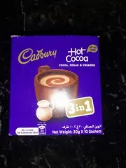 Cadbury Hot Cocoa Powder ( 3 in 1 - Cocoa , Sugar, Creamer ) 10 Sachets x 30g