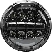 Motorcycle Headlight 7 inch LED Headlight For Harley Motor Halo DRL Light Rod Fat Boy For Heritage Softail For Slim Deluxe Switchback For Road King Motorcycle