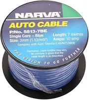 Narva 10A Auto Cable, 3 mm Diameter, Blue