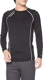 [ニオイクリア] Kokos Nobuoka Compression Odor Clear Power Support, Long Sleeve, Round Neck, Black, 4L