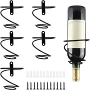6 Pcs Spiral Wine Wall Holder, Wall Mounted Wine Rack, Metal Wine Bottle Display