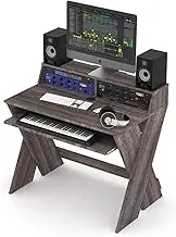 Glorious Sound Desk Compact Walnut – Music Studio Workstation