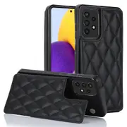 Samsung A52 5G Case, PU Leather Flip Cover Magnetic Closure Wallet Card Slots Stand Case - Black