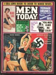 MAG: Men Today 12/1964-bound babe lurid terror cover-Teenage drunks-shoplifti...