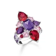 Genuine THOMAS SABO Heritage Glam Cocktail ring with colourful stones