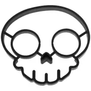 5Pcs Skull Shape Silicone Egg Frying Ring Mold Fried Egg Mould(Black)