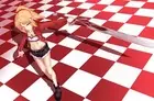 Anime blonde hair fate apocrypha stay night green Custom Gaming Mat Desk