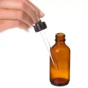 80 Pcs 2 oz [60ml] AMBER Boston Round Glass Bottle with Standard Dropper