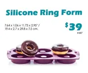 Tupperware Silicone Ring Form Donuts Cakes Brownies Krispie Treats Ice Mold