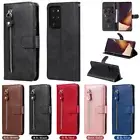 Leather Flip Zipper Wallet Phone Case For Samsung S22 S21 A53 A23 A52 A33