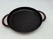 Staub Enameled Cast Iron 10" Grill - Grenadine (reg. $170)