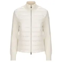 在飛比找momo購物網優惠-【MONCLER】春夏新款 女款 羽絨羊毛拼接外套-白色(0