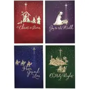 Image Arts Religious Boxed Christmas Cards Assortment 24 x-mas Cards 4 Designs