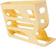 Egg Roller Dispenser - Egg Holder for Fridge | Slide Egg Storage Box | 4-Layer Egg Roller for 30 Eggs, Fridge Egg Storage Auto Rolling Egg Holder Rack, Space-Saving Egg Storage for Refrigerator