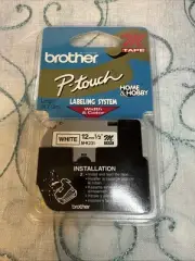 Brother P Touch Labeling System Label M Tape 1/2" 12 mm White New
