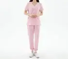 Best quality Nurse dental vet medical doctor Pink cuffed scrub pant