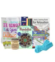 Stress Reducing Coloring Gift Basket Tote Get Well Soon Gifts For Women