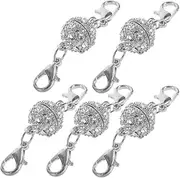 Gogogmee 5pcs Magnetic Lobster Clasp Large Jewelry Magnetic Clasp for Necklaces DIY Charms Strong Magnetism