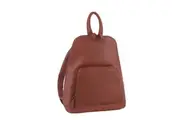 Milleni Ladies Backpack Leather Twin Zip Rucksack School Shoulder Bag - Rose