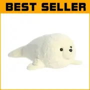 Creamy White 30" Super Flopsie Baby Harp Seal - Perfect for Cuddling & Decor