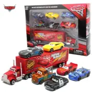 7 Pcs Disney Cars 3 Lightning Mcqueen Racer Car & Mack Truck Kids Toy Collection