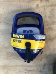 (2)-Irwin Plastic STRAIT-LINE Layoutpro XL 150' Crank Chalk Line Reel 1932879
